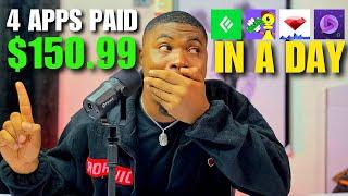 ($150/DAY) Laziest Side Hustle To Make Money From Your Phone Using 4 Apps | Get Paid Online 2024