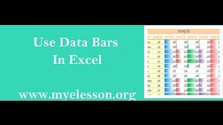 Conditional Formatting With Data Bars In Excel