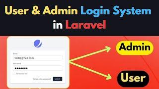 #2 How to Make User & Admin Login System in Laravel Tutorial