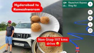 Hyderabad to Rameshwaram | Non Stop 1117 kms drive #youtuber #mahindra #travel #travelvlog #youtube