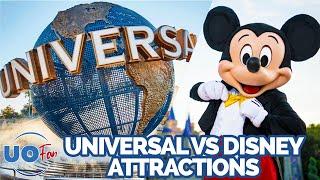 Universal Studios Florida Attractions VS Walt Disney World Attractions