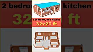 tin set home plan with 2 bedroom | house plan short | home design