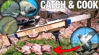 Diy Slingshot Rifle Build Catch and Cook The Movie