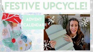 I made a unique Advent calendar! Festive thrift flip upcycle!