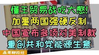 川普贸易战吃大憋！加拿大墨西哥强势反击美国，中国宣布多项对美制裁！对共和党能源生意加征15%关税，特朗普贸易战大失败！