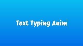 Typing Text Animation using HTML CSS and Javascript | No Plugins