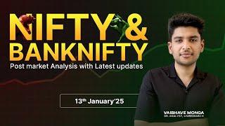 Share market updates: 13th January 2025 by Univest | Nifty and Bank Nifty Prediction