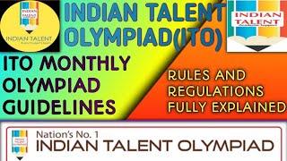 INDIAN TALENT OLYMPIAD(ITO) MONTHLY OLYMPIAD GUIDELINES|FOLLOW ALL RULES AND REGULATIONS|actomation