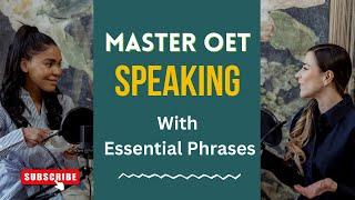 Essential Phrases to ACE OET Speaking! #oetwings #wingsvipin