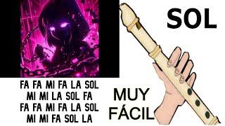 Meme, Masha Ultrafunk, flauta dulce fácil, tutorial con animación, easy flute recorder