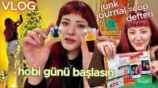 junk journala başladımpixel anahtarlık yaptım | hobi günüm vlog