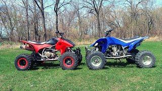 Yamaha YFZ 450 vs Honda TRX 450er! Battle of the 2006's!