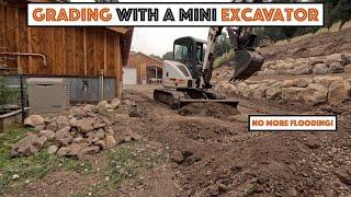 Used Mini Excavator To Grade For Flooding... (Should Have Done This Years Ago!)