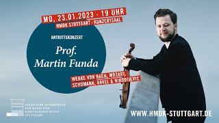 Antrittskonzert Prof. Martin Funda, Violine & Armida Quartett (23.01.2023 - 19:00 Uhr)