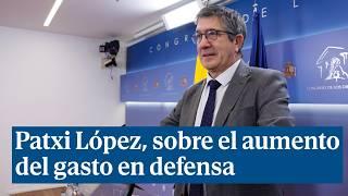 Patxi López, sobre el aumento del gasto en defensa: "No se trata de cañones o mantequilla"