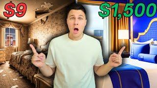 I Stayed at the CHEAPEST and MOST EXPENSIVE Hotel Rooms Downtown Las Vegas!