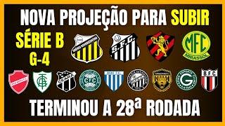 SÉRIE B | NOVA PROJEÇÃO PARA SUBIR | TERMINOU A 28ª RODADA