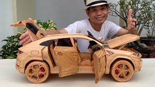 Wood Carving -  2024 Lamborghini Urus - Woodworking Art