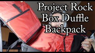 Project Rock Box Duffle Backpack Tactical Gym Bag Under Armour Review