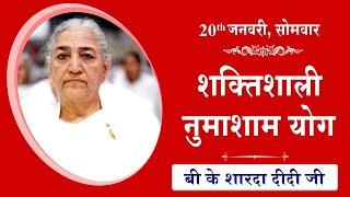 LIVE: नुमाशाम का योग | Evening Meditation  COMMENTARY के साथ | BK Sharda Didi Ji | 20 Jan 2025