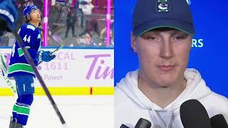 Raty on First Canucks Goal