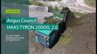 Haas Tyron 2000XL 2.0 shredding Green Waste for Angus Council