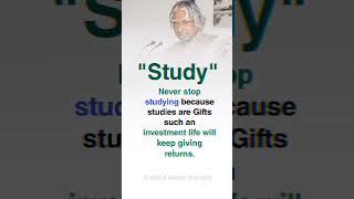 Never Stop Studying  / APJ Abdul Kalam Quotes #kalam #shorts