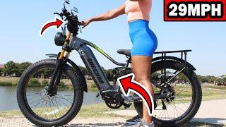 BEST CHEAP FAST EBike With Full Suspension? 2024 Burchda RX80 Electric Bike (E-Bike) Review 29MPH