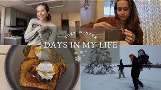 DAYS IN MY LIFE | taking a pregnancy test, ttc thoughts & feelings, snowshoeing in our neighborhood