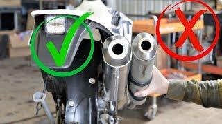 Husqvarna 300 TE FMF 2.1 Turbinecore Silencer VS Stock