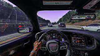 HELLCAT REDEYE CUTTING UP IN RUSH HOUR TRAFFIC POV