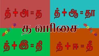 த தா தி தீ | த வரிசை | Tha Ezhuthu Varisai | Tamil Learning Videos for Preschoolers, Kids, Children