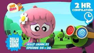 Jelly Jamm - 2 HOUR Compilation Video Season 1  Eps. 25-36 - FULL EPISODES Cartoons for Kids @ZooMoo