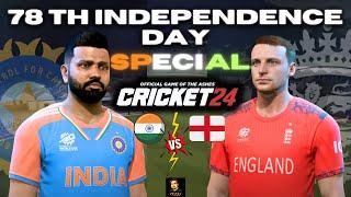 78th Independence Day 2024 Special - India vs England FIVE5 Intense Match In Cricket 24 - RtxVivek