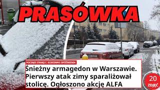 "Śnieżny armagedon w Warszawie. (...) Atak zimy sparaliżował stolicę. Ogłoszono akcję ALFA" PRASÓWKA