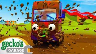 10 Muddy Trucks | Baby Truck | Gecko's Garage | Kids Songs