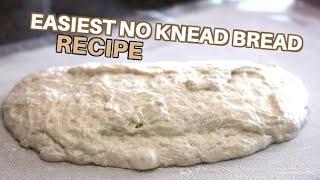 Easiest Yeast Bread Recipe – NO KNEAD Crusty Bread!