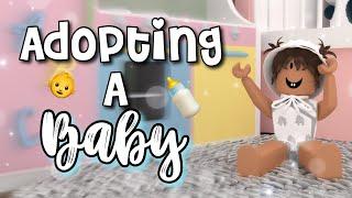 ADOPTING A BABY!! | Roblox Bloxburg Family Roleplay | **WITH VOICE**