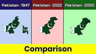 Pakistan 1947 vs pakistan 2022 vs pakistan 2050 | Pakistan | Comparison | Data Duck