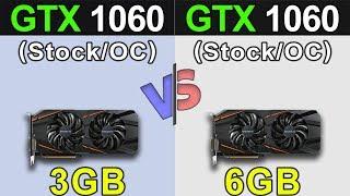 GTX 1060 (3GB) Vs. GTX 1060 (6GB) | Stock and Overclock | New Games Benchmarks