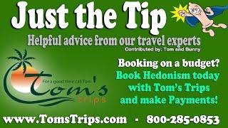 Book Hedonism on payments with Tom's Trips 800-285-0853