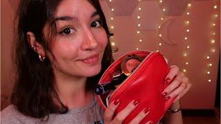 ASMR What's In My Makeup Bag (Rummaging, Tapping, Over Explaining)