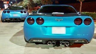 TURBO Mustang STREET RACES ZR-1 Corvettes!