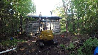 Work hard, play hard.. Adirondacks; clearing land and fixing a cabin