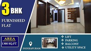 3 BHK Furnished Flat in Shakti Khand - 2, Indirapuram, Ghaziabad | ️ 9990363222