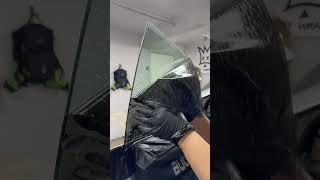 Installing 15% tint on a brand new Mercedes EQE! How to tint a frameless window in 1 minute!