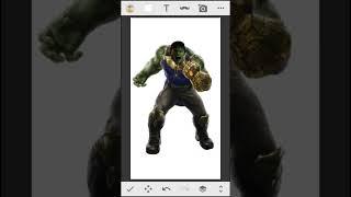 Hulk + Hulk buster + Thanos || fusion art || #shorts #youtubeshorts