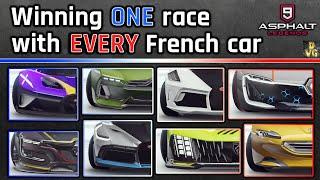 Asphalt 9 - Winning ONE race with EVERY French car in Paris