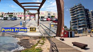 [4K] Punta Prima, Torrevieja, Spain⎮Shopping Centre Punta Marina Walking Tour⎮Playa Punta Prima 