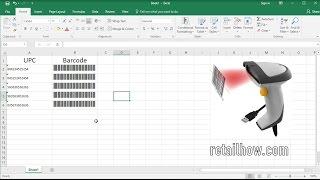 How to create barcode in Excel using barcode font